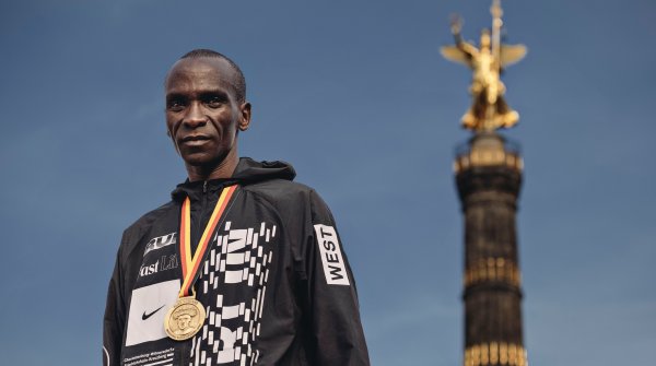 Eliud Kipchoge in Berlin nach dem Marathon-Weltrekord