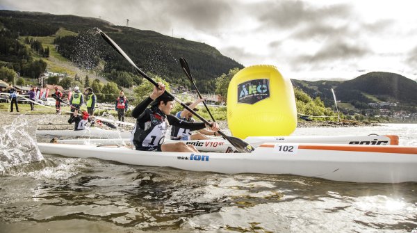 The Are Extreme Challenge starts in a kayak.