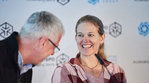 Antje von Dewitz auf der EOG Pressekonferenz auf der ISPO Munich 2020