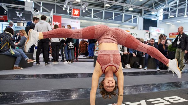 Action at the Beachbody booth at ISPO Munich 2020