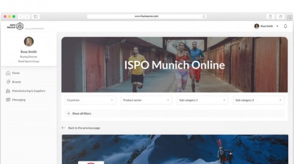 ISPO Munich Online Brandroom Header
