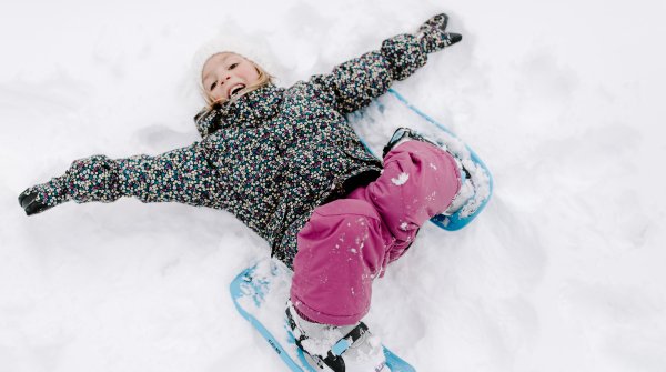 Snowshoeing can be done by any child without any special knowledge.