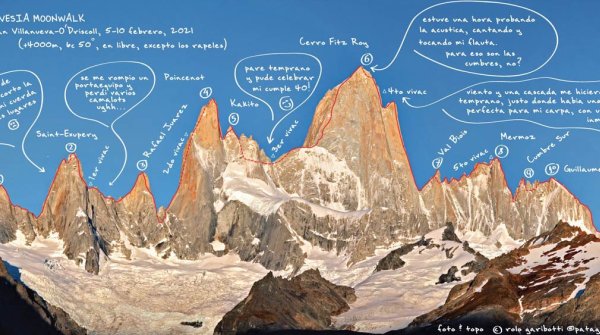 Diese Route kletterte Sean Villanueva O’Driscoll im Februar. Jetzt heißt sie "The Moonwalk Traverse".