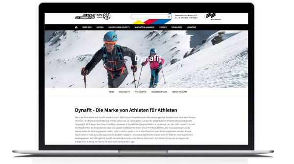 Dynafit Partnerseite auf ISPO.com