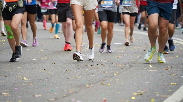 Deportistas en un maratón