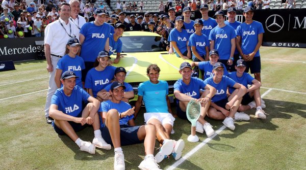 Rafael Nadal won the Mercedes Cup in 2015 – and was able to rejoice over a new car.