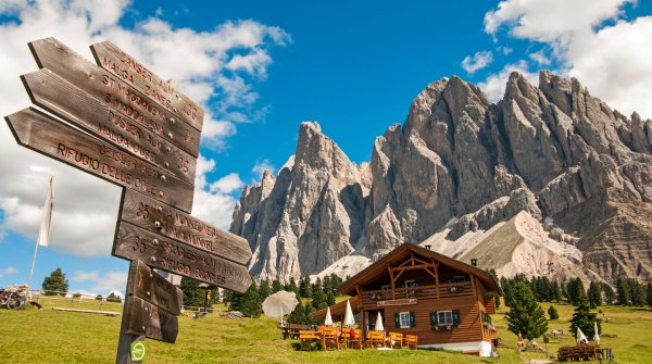 Wandern im UNESCO-Welterbe, den Dolomiten in Südtirol