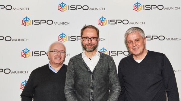 Hans-Hermann Deters, Hans Allmendinger und Andreas Rudolf von Sport 2000 auf der ISPO Munich 2017.