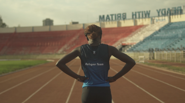 On sportswear is at the start line: The Athlete Refugee Team