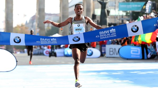 Olympic champion Kenenisa Bekele won the BMW Berlin Marathon 2016 with a time of 2:03:04 – just short of the world record.