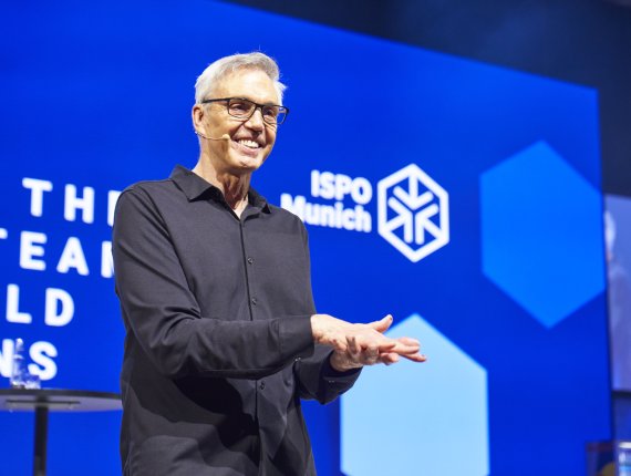 Gordon Herber during his key note at ISPO Munich 2023. 