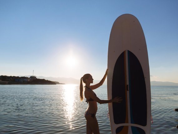 The right SUP board: equipment for beginners may be somewhat larger.