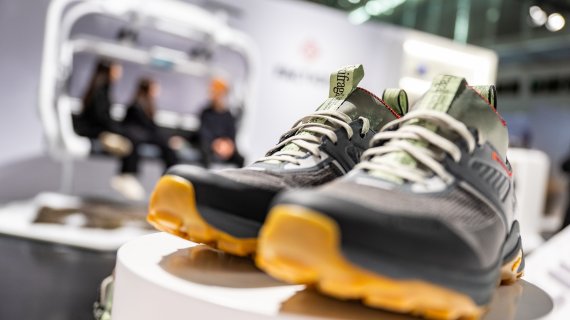 Outdoor trail running shoes at ISPO 2024