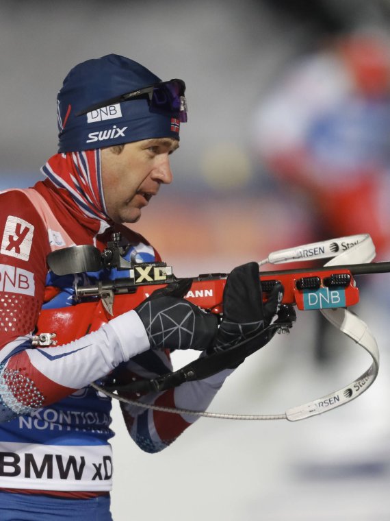 Ole Einar Björndalen bei einem seiner letzten Weltcup-Starts Anfang März 2018 im finnischen Kontiolahti 