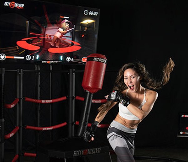 ISPO Award Gold Winner Fitness & Team Sports SkyTechSport BotBoxer Play Punching Bag Robot 