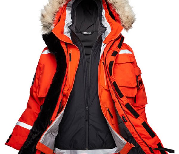 ISPO Award Gold Winner Outdoor Helly Hansen Arctic Patrol Modular Parka Ausrüstung