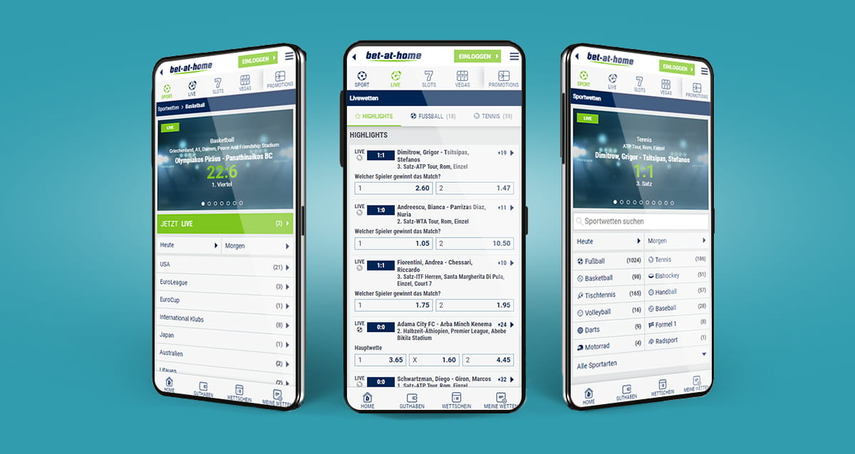 Die mobile bet-at-home Sportwetten App