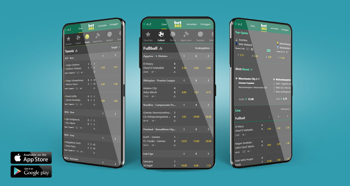 Die mobile bet365 Sportwetten App