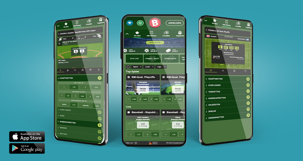  Die mobile CrazyBuzzer Sportwetten App