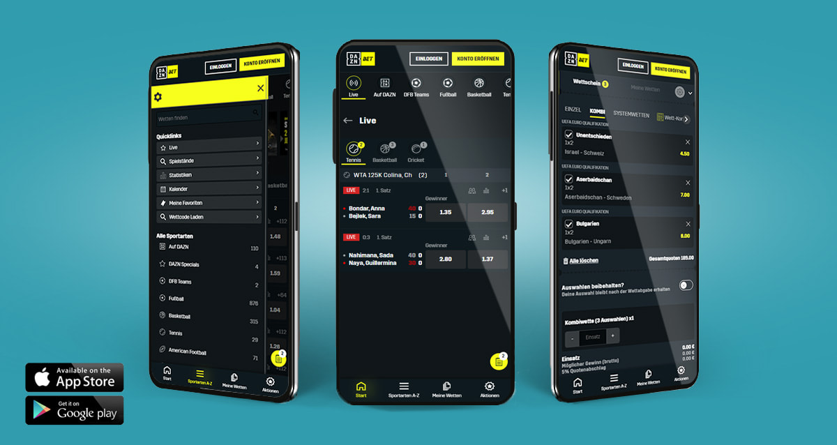  Die mobile DAZN Bet Sportwetten App