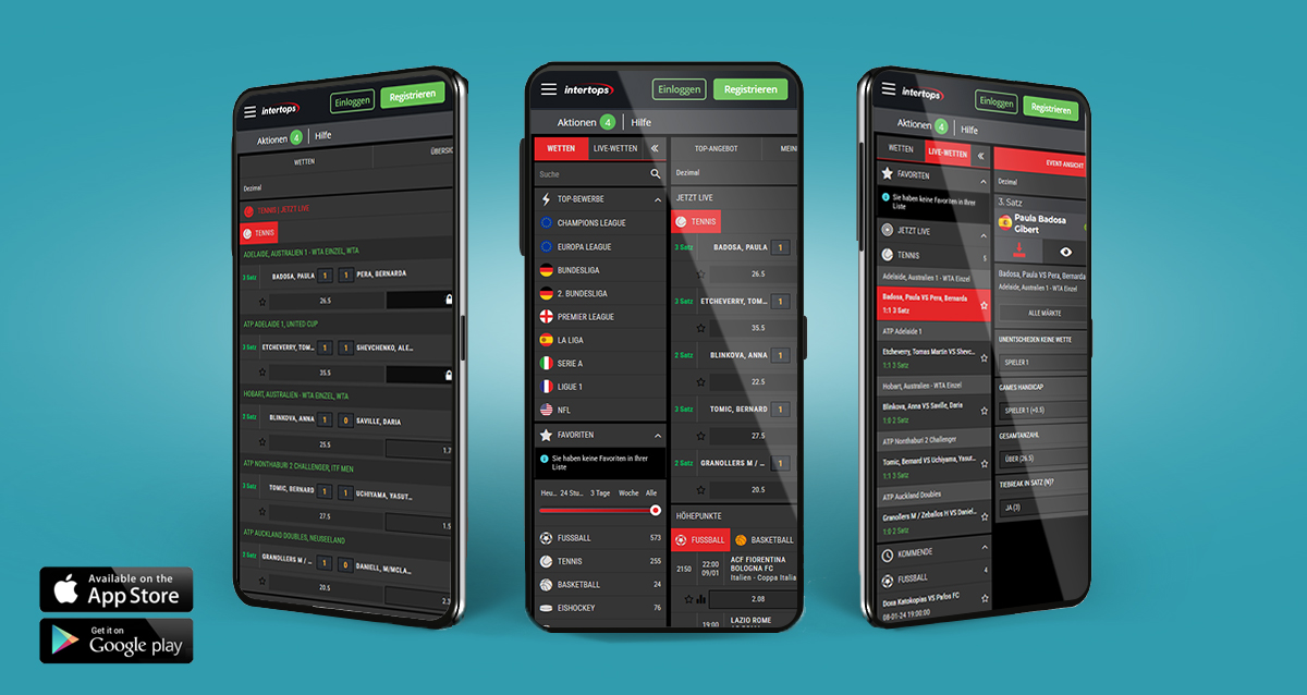  Die mobile Intertops Sportwetten App