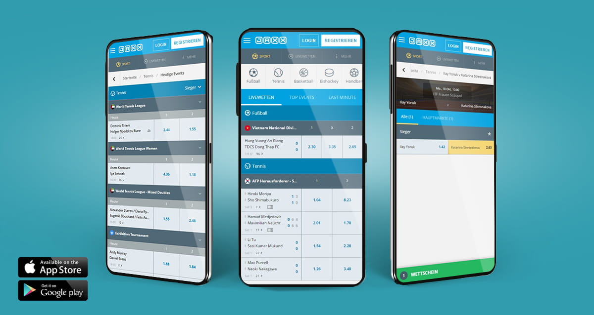 Die mobile JAXX Sportwetten App