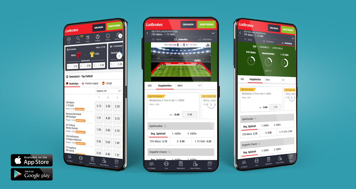 Die mobile Ladbrokes Sportwetten App