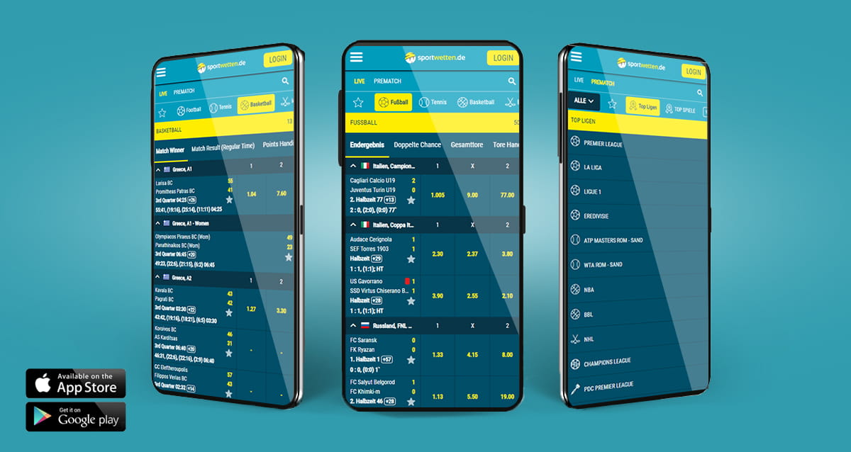 Die mobile sportwetten.de Sportwetten App