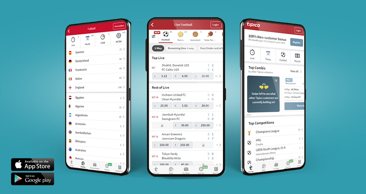 Die mobile Tipico Sportwetten App