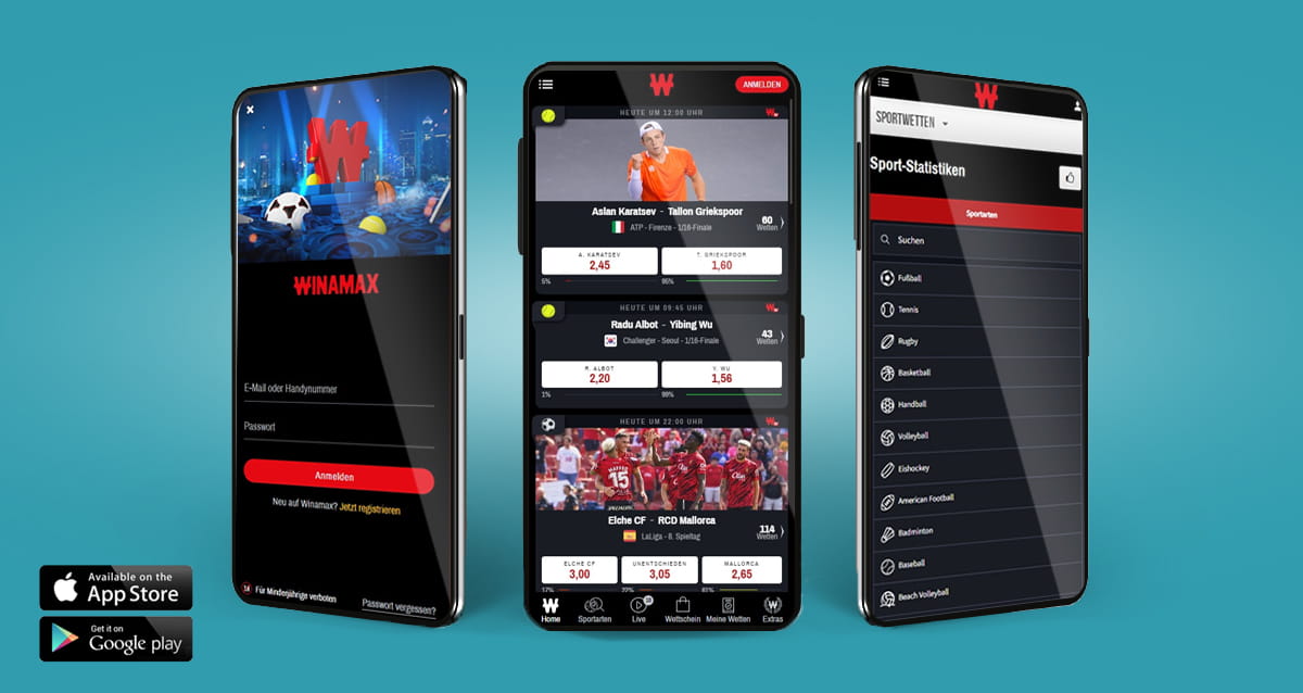 Die mobile Winamax Sportwetten App